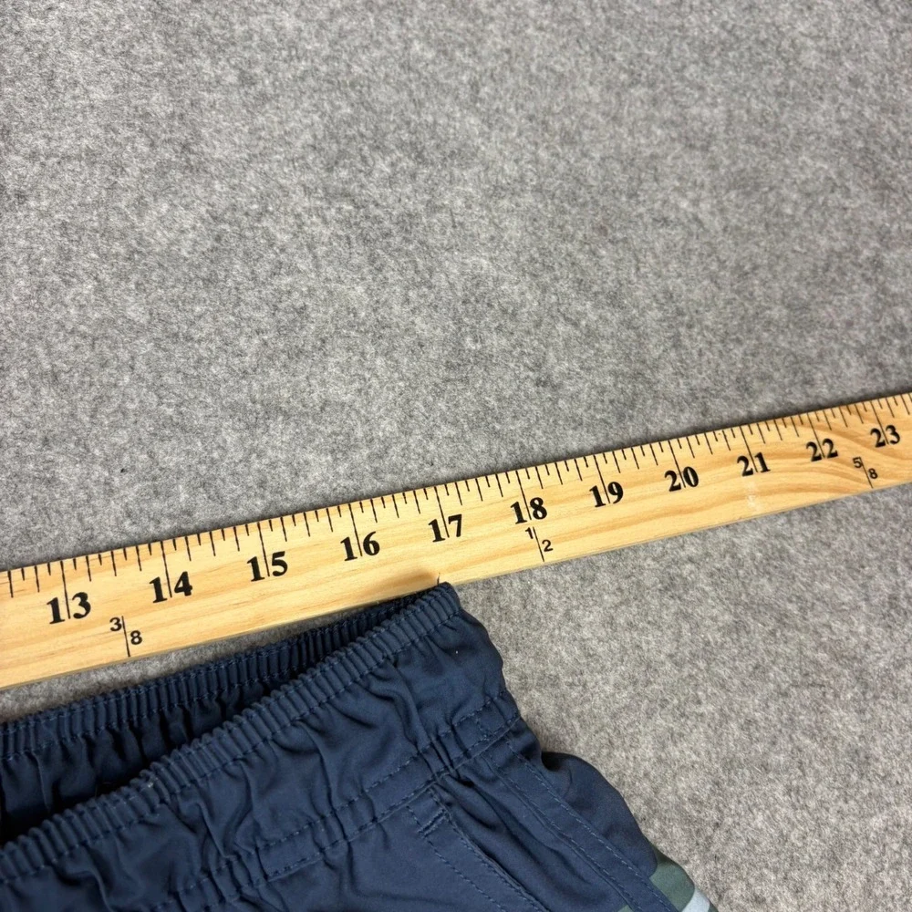 Fair Harbor M XXL Swim Trunks Navy Blue Green Striped Board Shorts 8 Inch Inseam